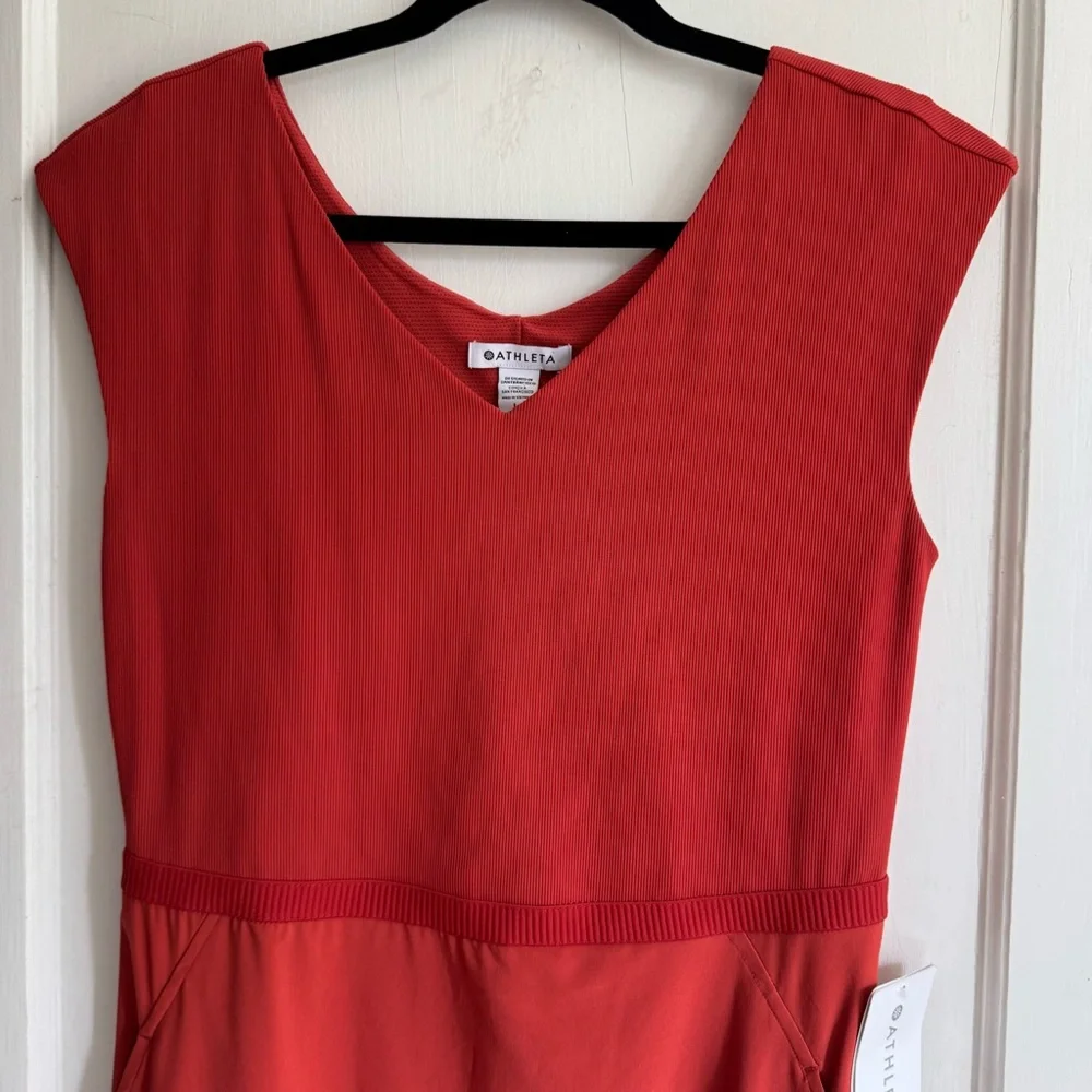 Athleta Ryder Cap Sleeve Cut Out Back Midi Dress - Picture 7 of 9
